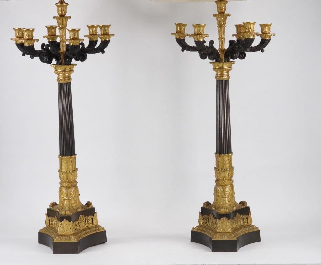 Exceptional French Ormalou Candelabra Lamps (1 of 14)