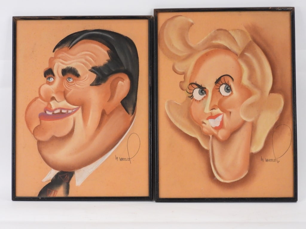 2PC B. Wheeler Caricature Pastel Illustrations (1 of 7)