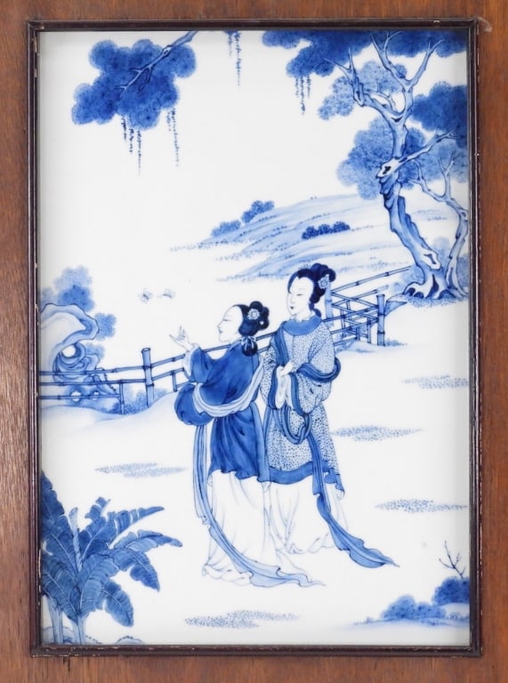 Chinese Blue & White Painted Tile (1 of 10)