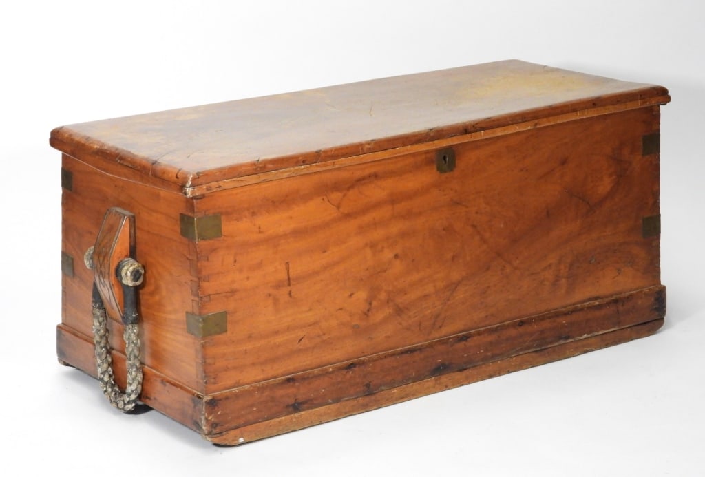 19C Camphor Wood Sailor Sea Chest (1 of 13)