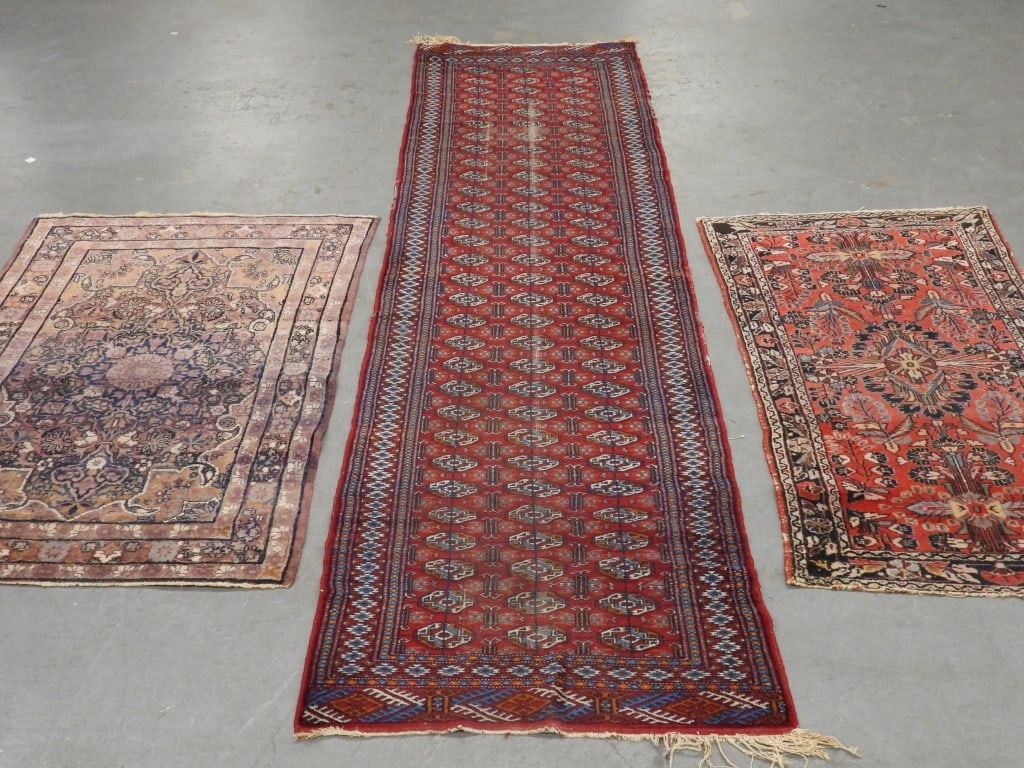 3PC Turkmen Sarouk & Hamadan Rugs & Runner (1 of 13)