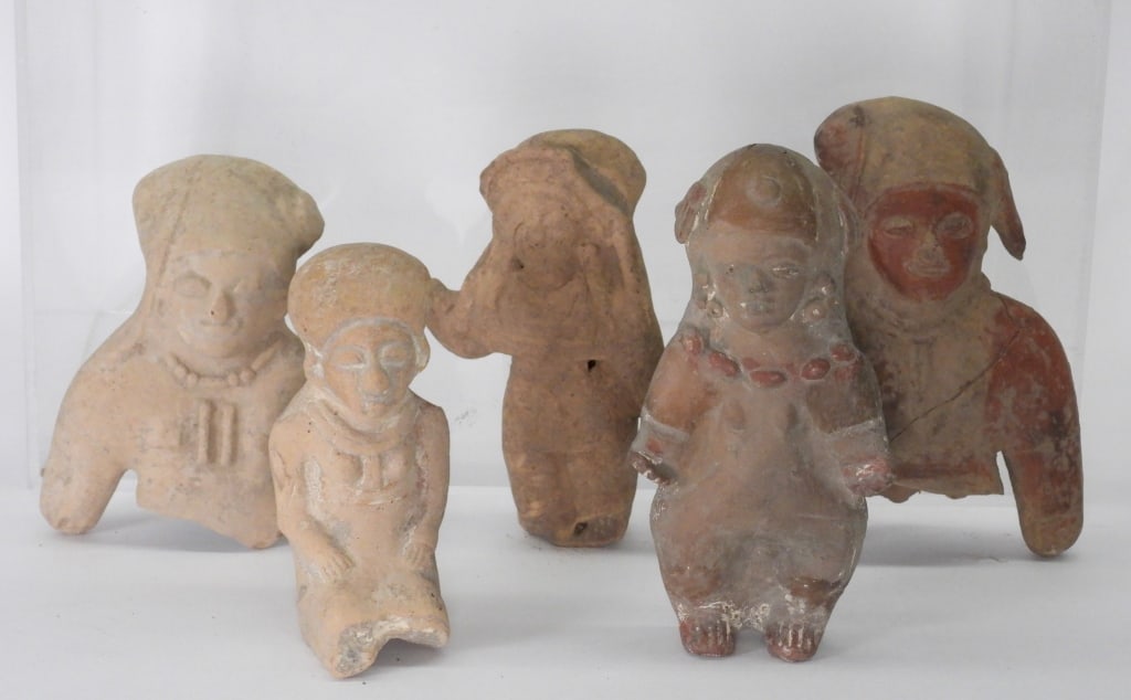 5PC Pre Columbian Pottery Sculptures (1 of 6)