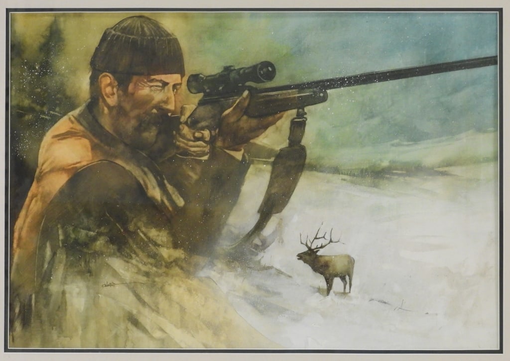 Robert Crofut Deer Hunter Painting (1 of 7)