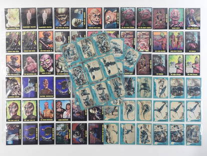 94PC 1961-64 Nu-Cards Dinosaurs Topps Outer Limits: United States,1961-1964 Group includes forty 1961 Nu-Cards Dinosaur Series and fifty-four 1964 Topps Outer Limits trading cards, card condition Very Good to Excellent+, approx. 3 to 5.5, please refer