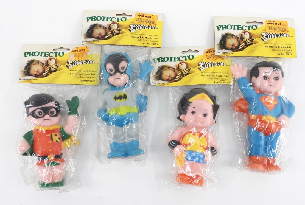 4PC 1978 DC Comics Superman Juniors Squeeze Toys (1 of 5)