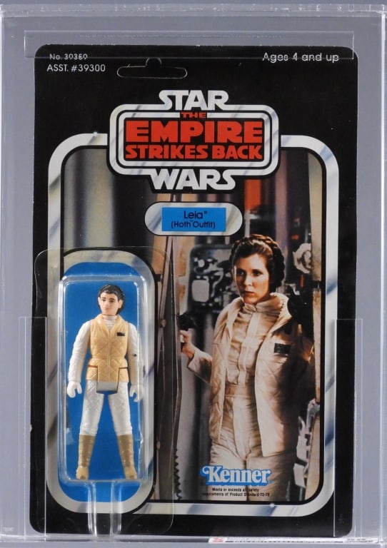 1980 Kenner Star Wars ESB 41 Leia Hoth CAS 80: United States,1980 1980 Kenner Star Wars Empire Strikes Back 41 back D Leia (Hoth Outfit), unpunched, CAS Y80 (C:90, B:80, F:85). From the collection of a local gentleman who attempted to complete the