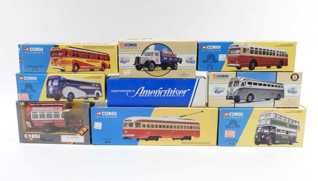 9PC Modern Corgi Diecast Bus Truck Group (1 of 12)
