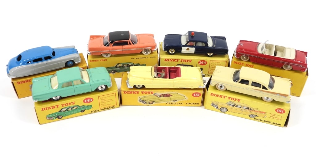 7PC Vintage Dinky Toys MIB Diecast Car Group (1 of 13)