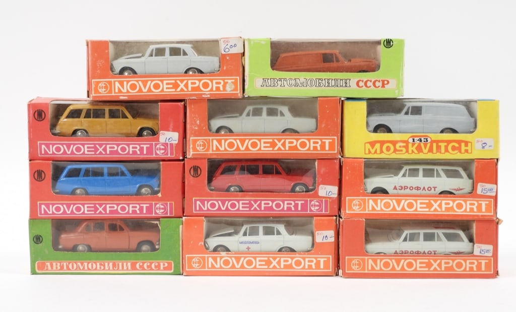 11PC USSR Novoexport Moskvitch 1:43 Diecast MIB (1 of 11)