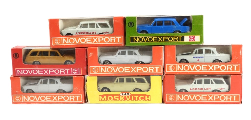 8PC USSR Novoexport Moskvitch 1:43 Diecast Cars (1 of 9)
