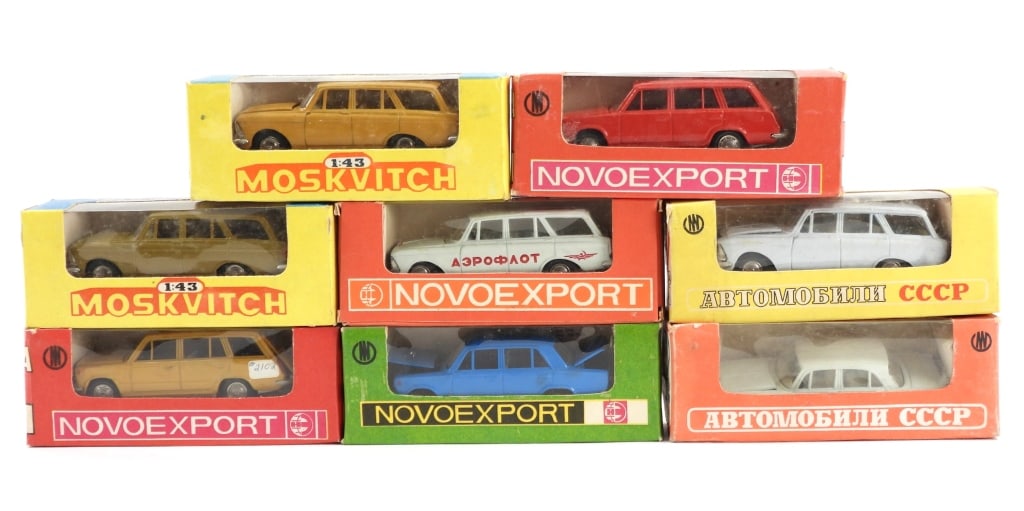 8PC Vintage Russian USSR Moskvitch 1:43 Diecast (1 of 10)
