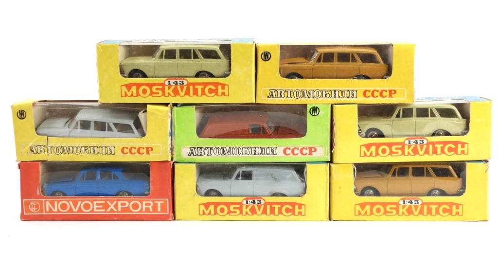 8PC Vintage Russian USSR Moskvitch 1:43 Diecast (1 of 10)