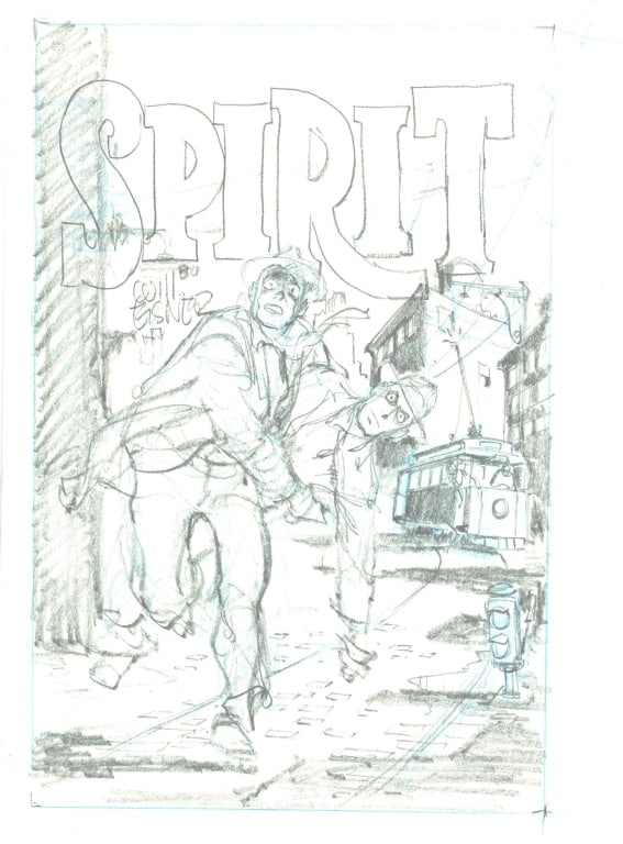 Will Eisner The Spirit #4 Preliminary Cover Art (1 of 2)