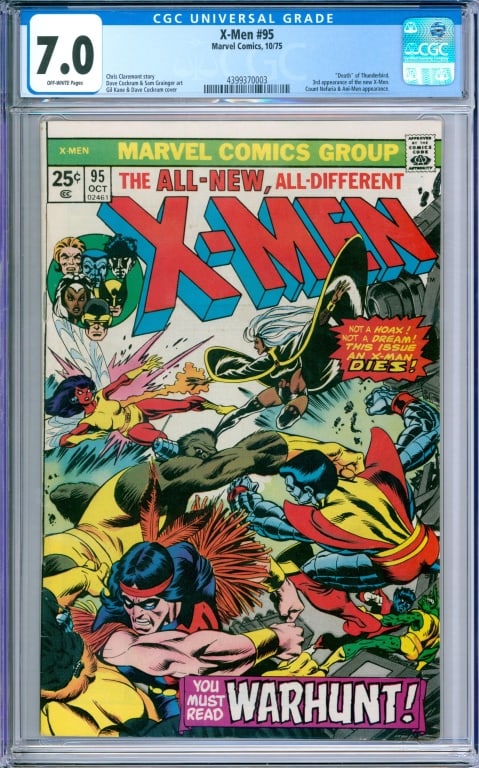 Marvel Comics X-Men #95 CGC 7.0 (1 of 2)