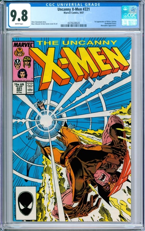 Marvel Comics Uncanny X-Men #221 CGC 9.8 (1 of 2)