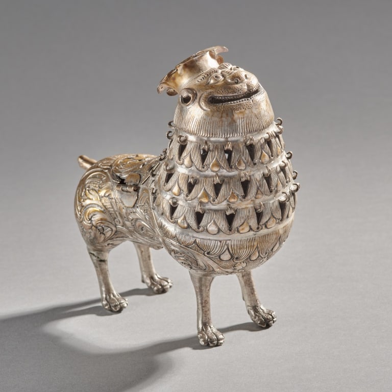 Rare Silvered Bronze Censer (1 of 4)