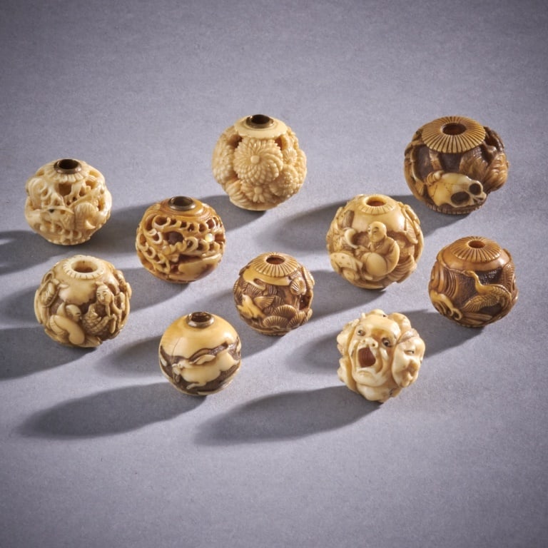 Collection Of Fine Japanese Ojime Beads (1 of 2)