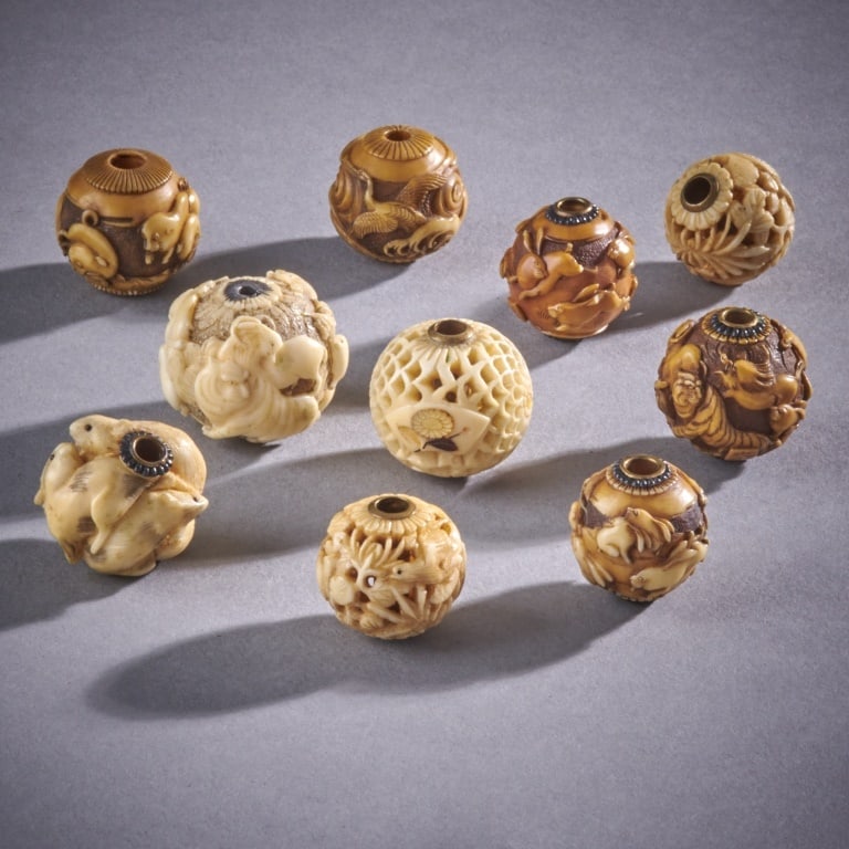 Collection Of Fine Japanese Ojime Beads (1 of 2)