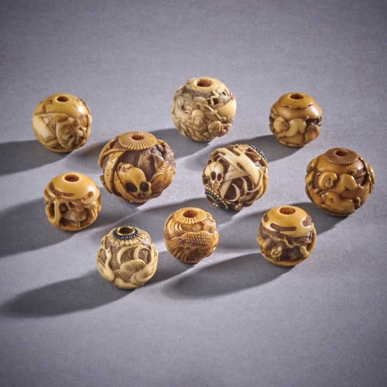 Collection Of Fine Japanese Ojime Beads (1 of 2)