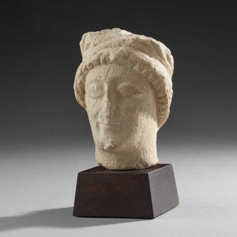 A Cypriot Limestone Votive Head (1 of 4)