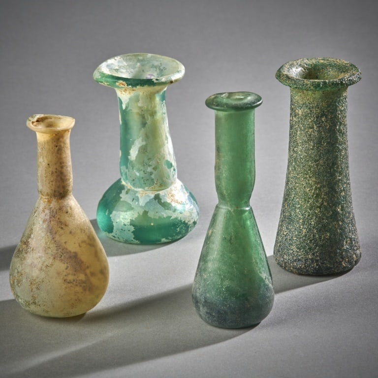 4 Ancient Glass Vessels (1 of 3)