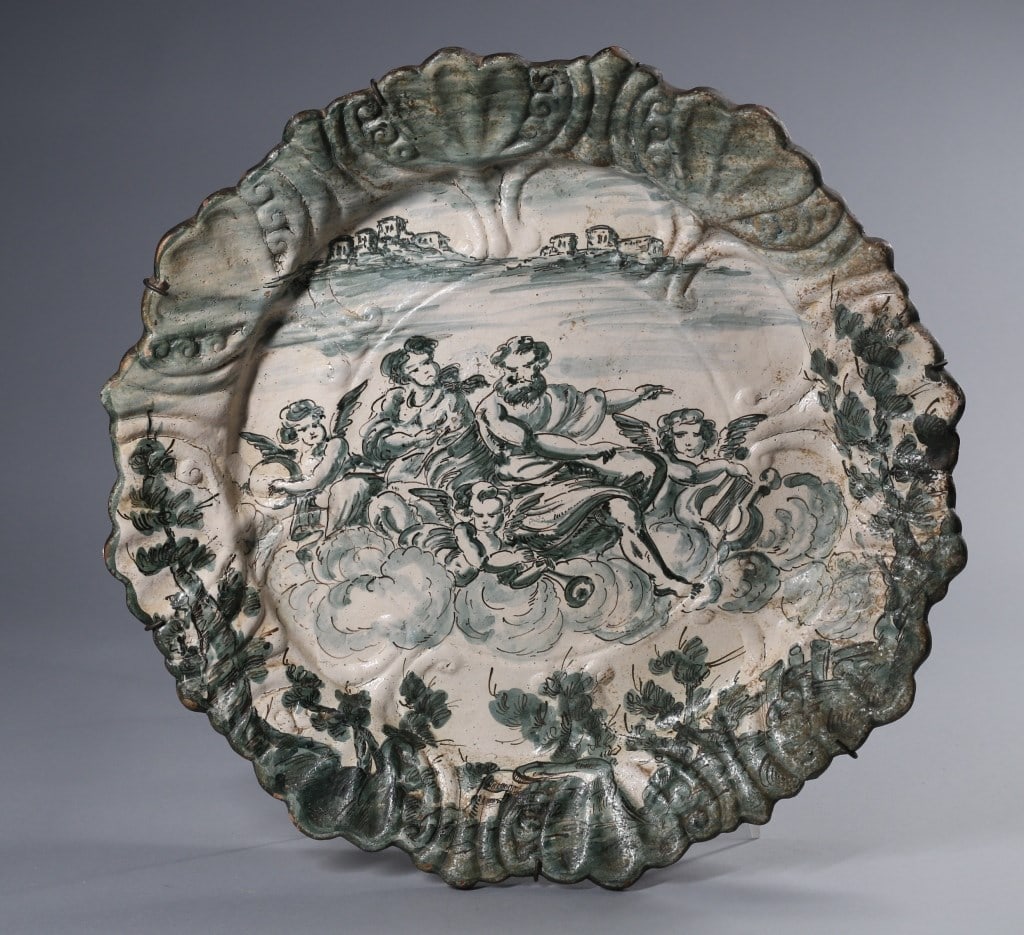 Early Glazed Pottery Charger (1 of 4)