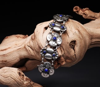 Georg Jensen Lapis Lazuli Sterling Silver Bracelet