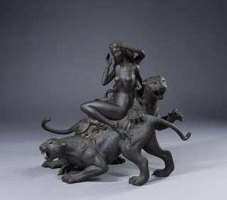 Tiefeng Jiang Mountain Ghost Bronze Sculpture