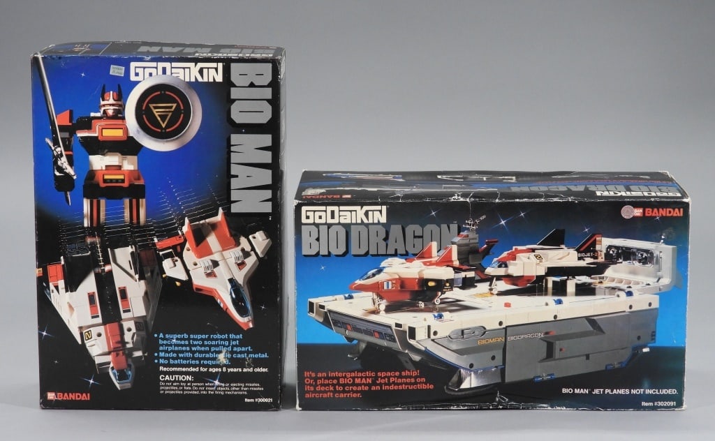 2PC 1984 Bandai GoDaikin Bio Man Bio Dragon MIB (1 of 10)