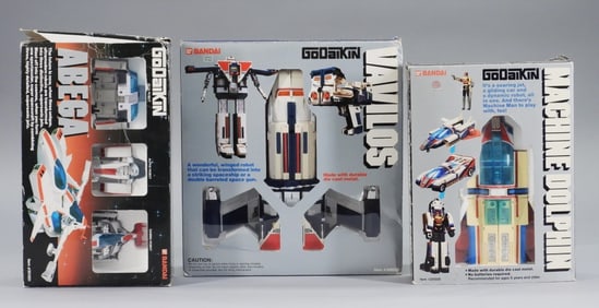 3PC 1985 Bandai GoDaikin MIB Robot Group