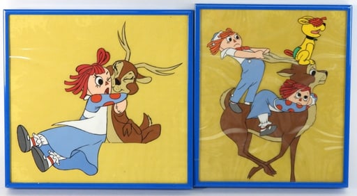 2 Raggedy Ann & Andy Great Santa Clause Caper Cels