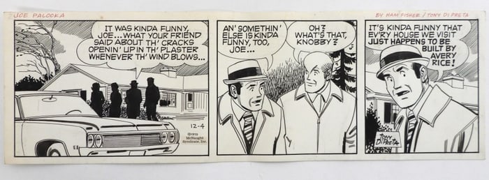1973 Tony DiPreta Joe Palooka Original Art