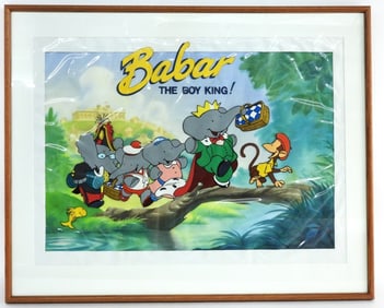 Large Babar Original Painted Animation Cel