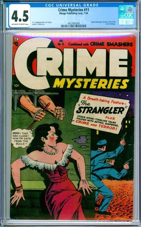Ribage Pub. Corp. Crime Mysteries #11 CGC 4.5 (1 of 2)