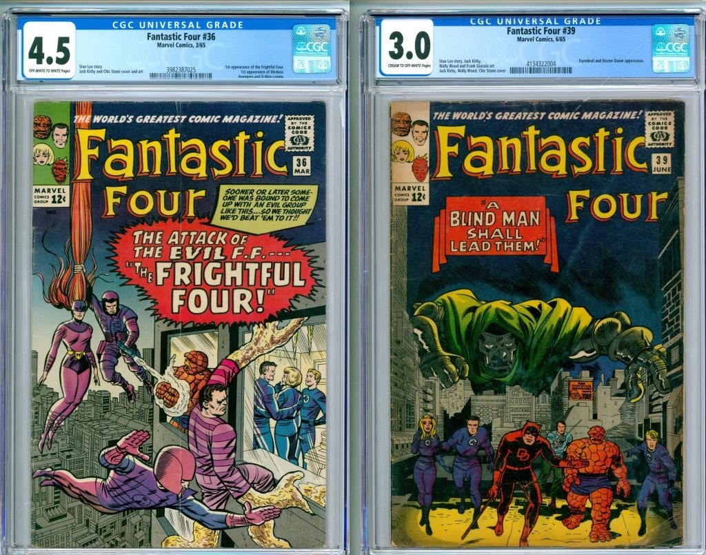 2PC Marvel Comics Fantastic Four #36 #39 CGC (1 of 2)
