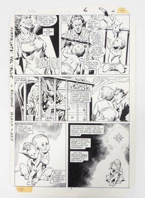 Marvel Comics Incredible Hulk #312 Original Art (1 of 8)