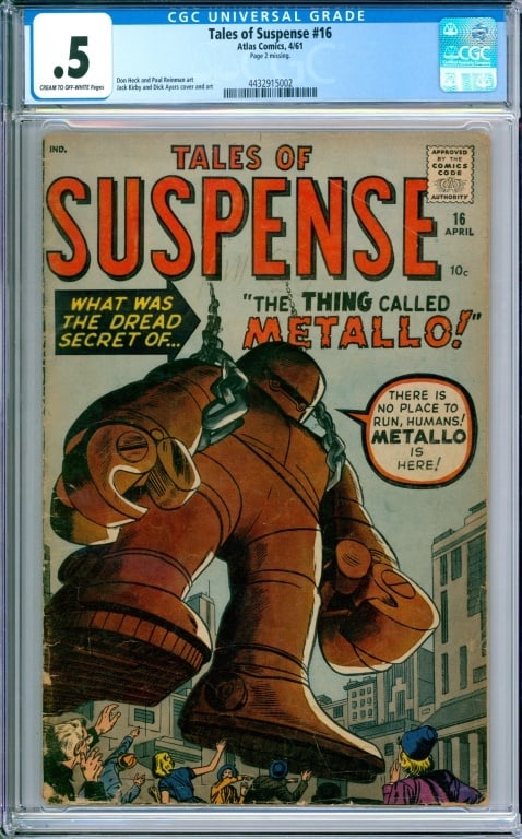 Atlas Comics Tales of Suspense #16 CGC 0.5 (1 of 2)