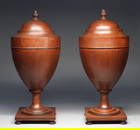 PR LG Carved Wood Knife Boxes