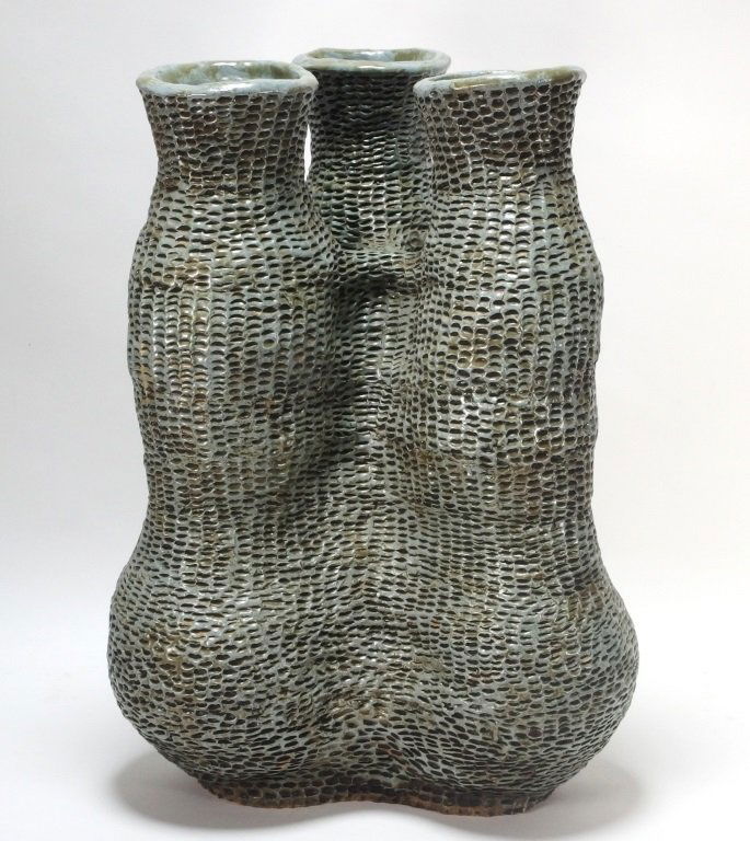 Large Unusual Hand Thrown Modernist Vase (1 of 7)