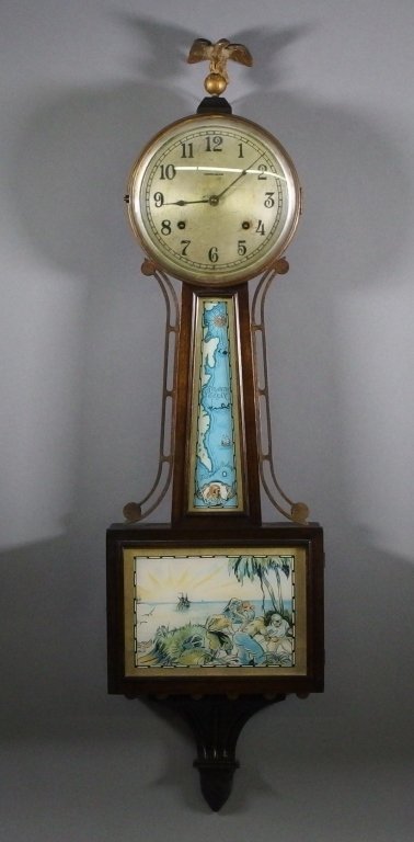 E Ingraham Treasure Island 8 Day Banjo Wall Clock (1 of 9)