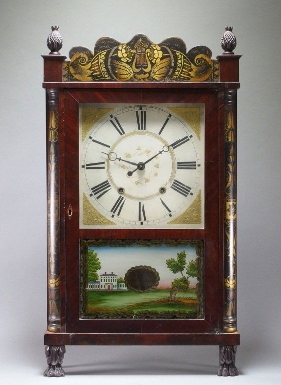 19C Eli Terry Reverse Painted Shelf Clock (1 of 10)