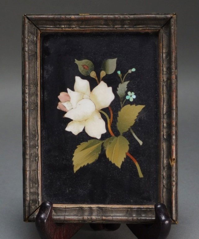 Italian Pietra Dura Floral Plaque (1 of 4)