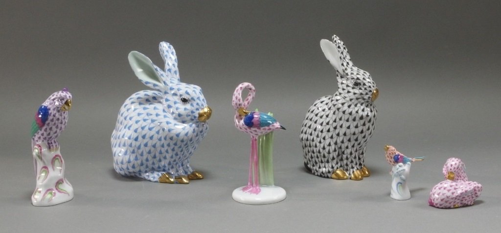 Group of Herend Porcelain Figures (1 of 8)