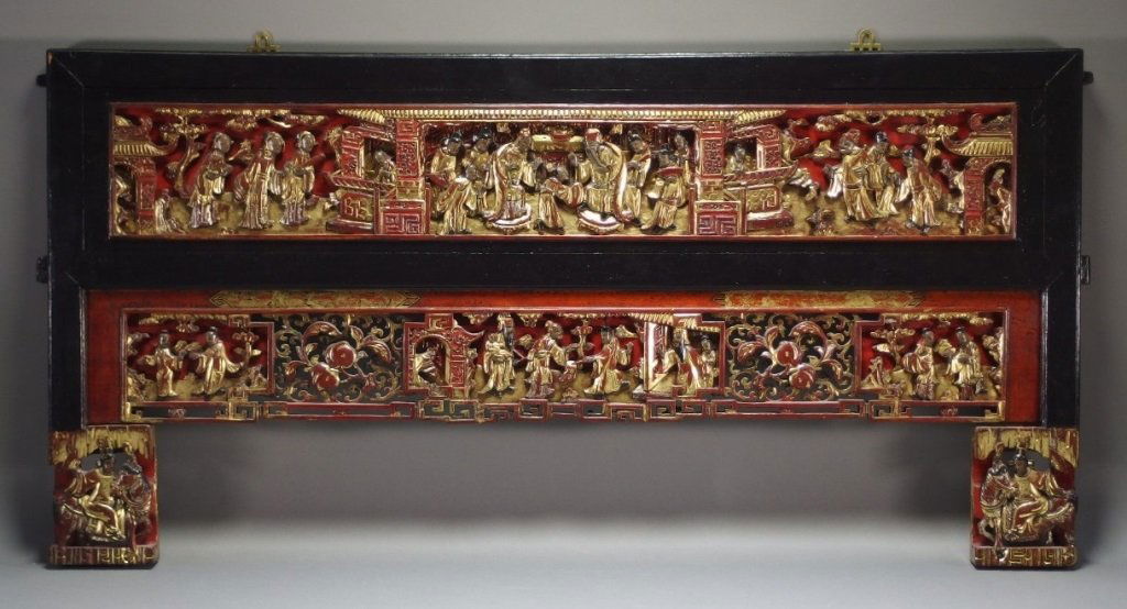 Chinese Carved Gilt Wood Architectural Panel (1 of 7)