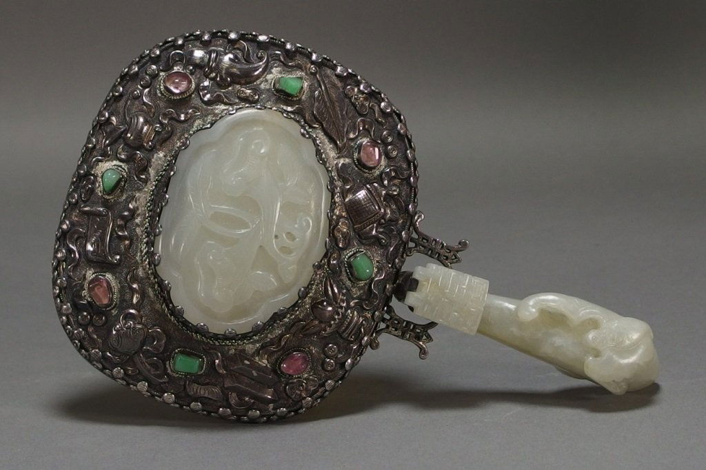 Fine Chinese White Jade & Silver Mirror (1 of 10)