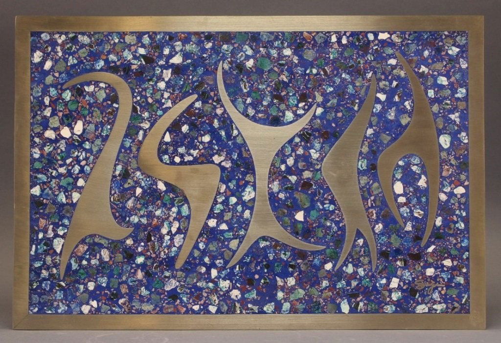 Sigi Pineda Mixed Media Mosaic Abstract Plaque (1 of 5)