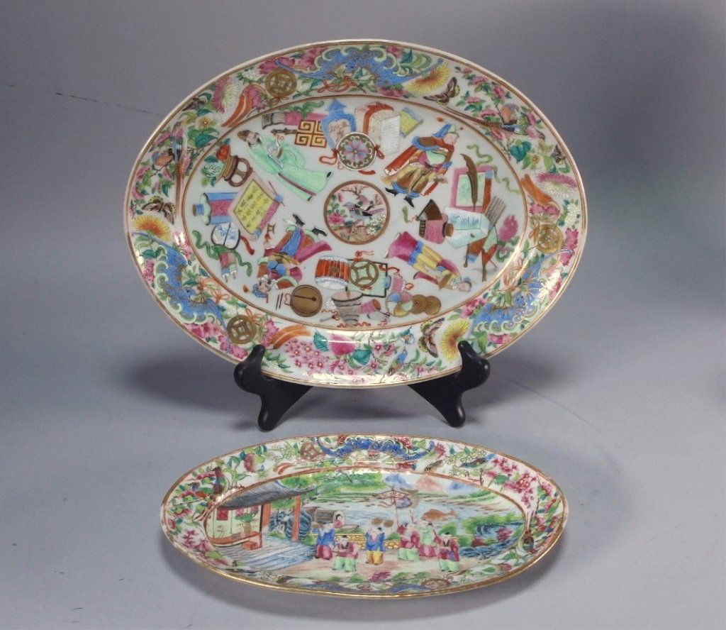 2 Chinese Famille Rose Medallion Porcelain Platter (1 of 9)