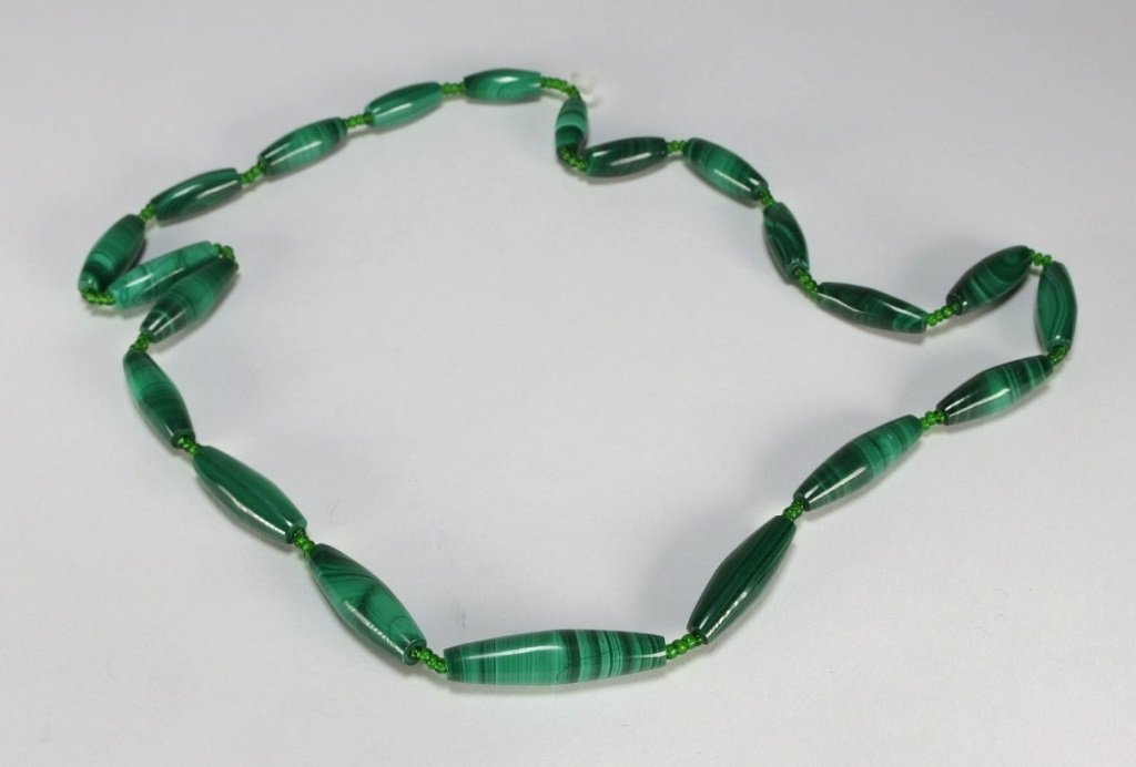 Estate Beaded Malachite Hardstone Necklace (1 of 4)