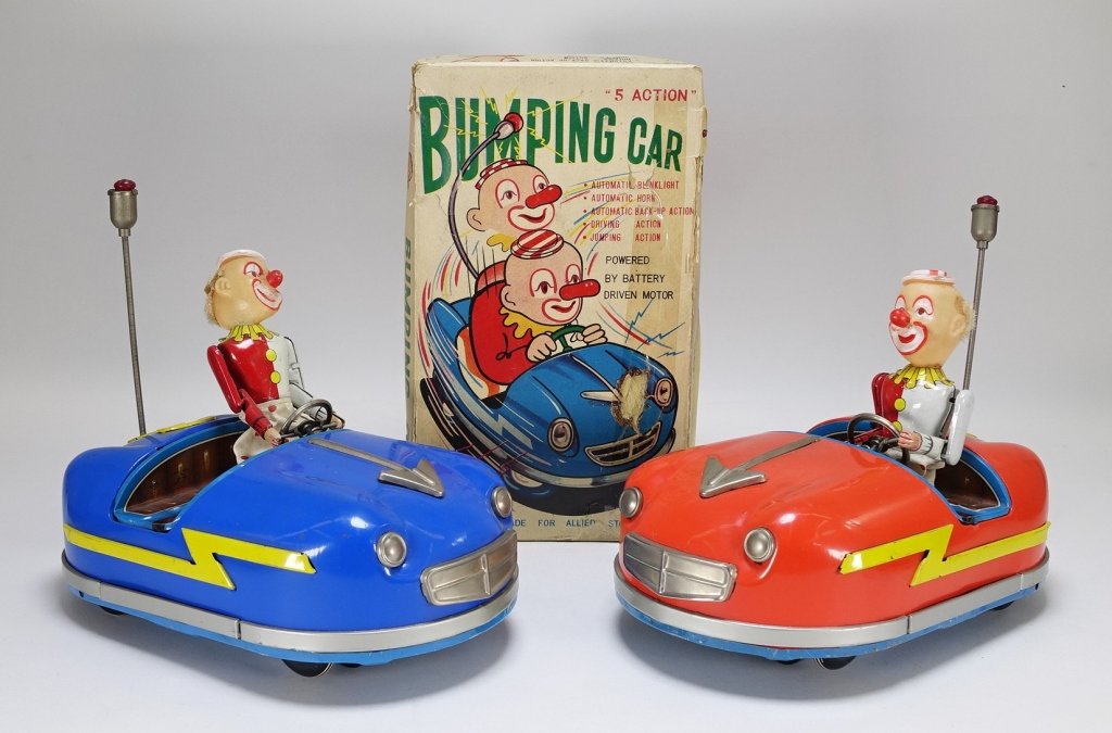 Vintage Alps Japanese Tin Lithograph Bumper Cars (1 of 10)