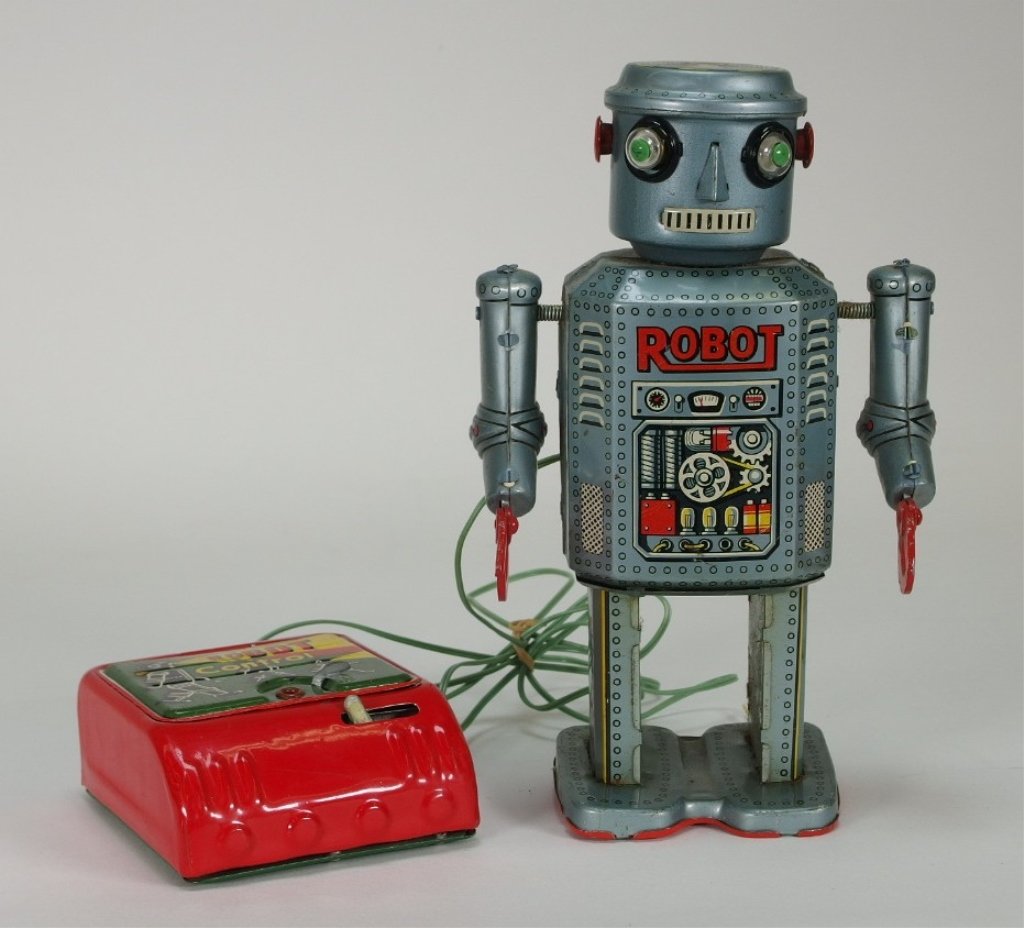 Vintage Modern Toys R-35 Robot Tin Lithograph R/C (1 of 10)